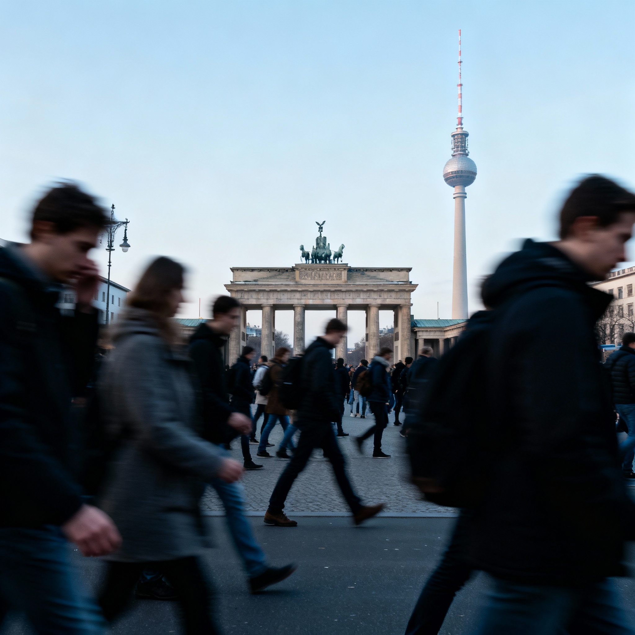Gestresste Menschen in Berlin